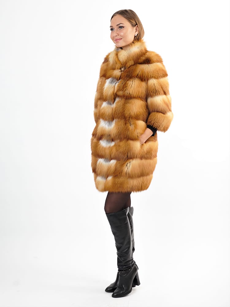 Шуба из лисы, стойка